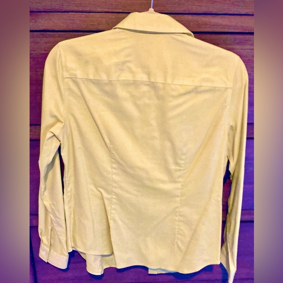 Jones New York yellow  Button Down Blouse - Picture 4 of 6